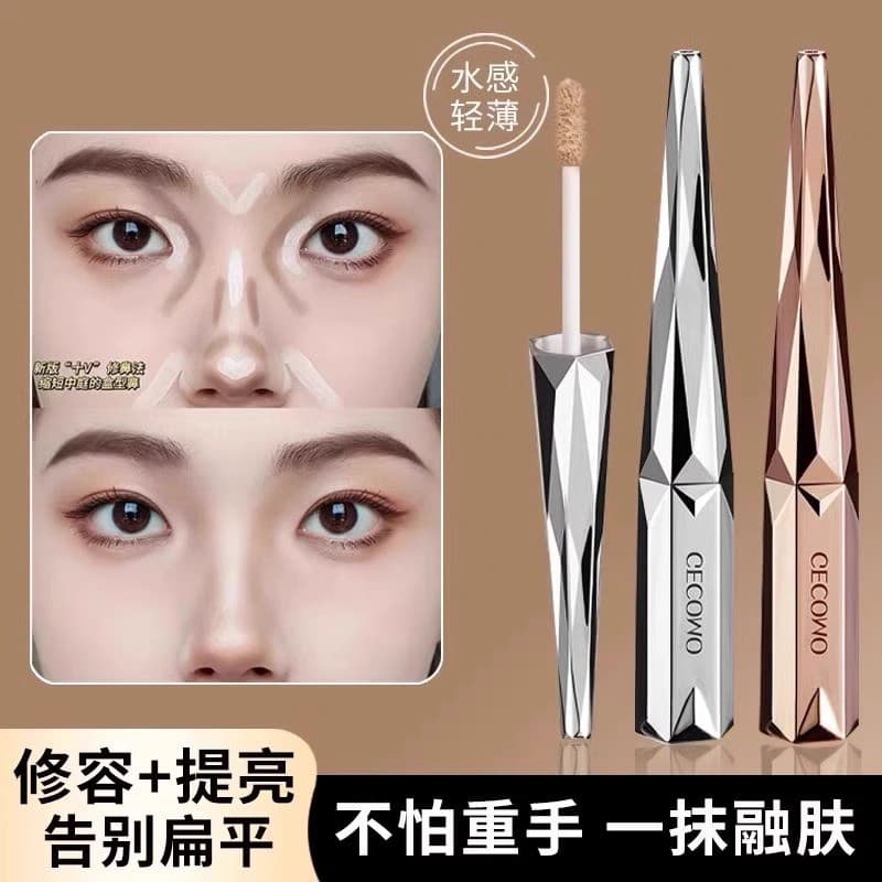 Corretivo de sombreamento tridimensional fosco modificado contorno Facial sombra iluminando corretivo não preso iluminad
