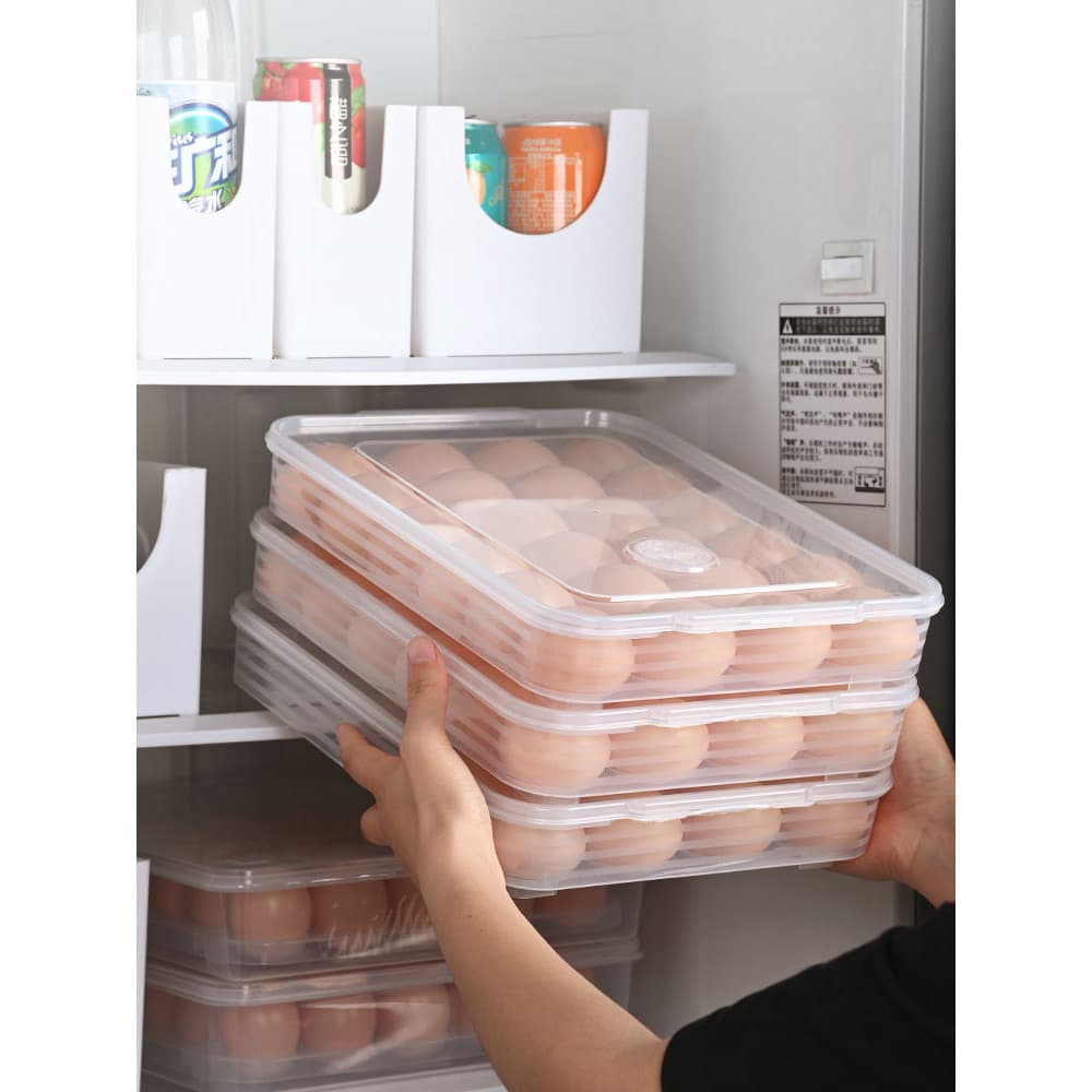 Caixa de armazenamento de ovos japonês doméstico Anti-colisão cozinha bandeja de ovos geladeira caixa de armazenamento d