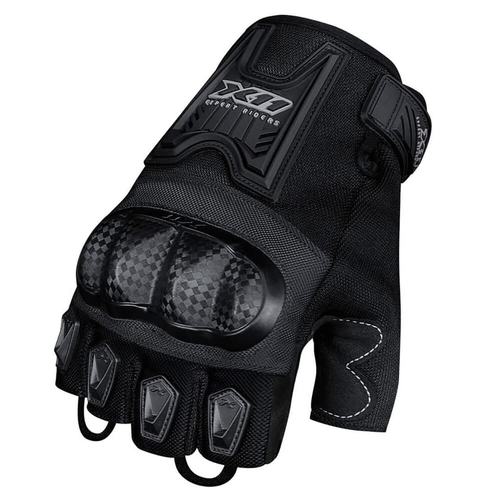 Luva X11 Blackout 2 Meio Dedo Motoqueiro Proteção Rígida Original X11