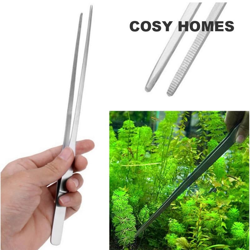 1 Peça Pinça Multifuncional De Aço Inoxidável De 20 Cm , Cabeça Curva Reta Clipe Durável Super Longo Para Fazer Joias ,