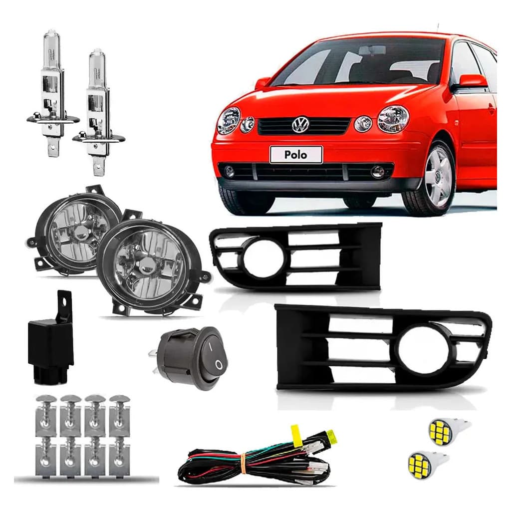 Kit Neblina Cibie Farolete Polo 2003 2004 2005 2006 Completo