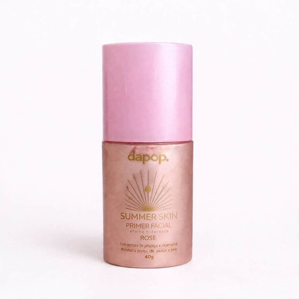 Primer Facial Dapop Summer Skin Rosê Efeito Radiante Iluminador Pele Uniforme Acabamento Natural