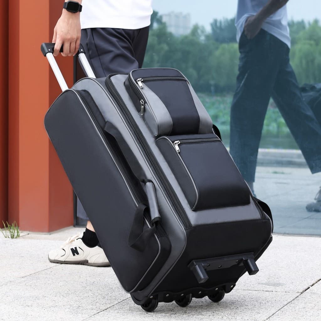 Movendo para o exterior carrinho de grande capacidade saco de viagem caso carrinho à prova dwaterproof água Oxford pano