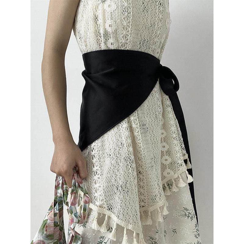 cinto feminino plus size cinto feminino Atmosfera francesa sentir preto feminino combinando saia cinto atado