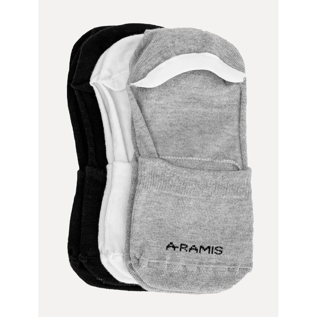 Meia Aramis Masculina Invisível Preta Mescla Original Branca Kit 3 Pares