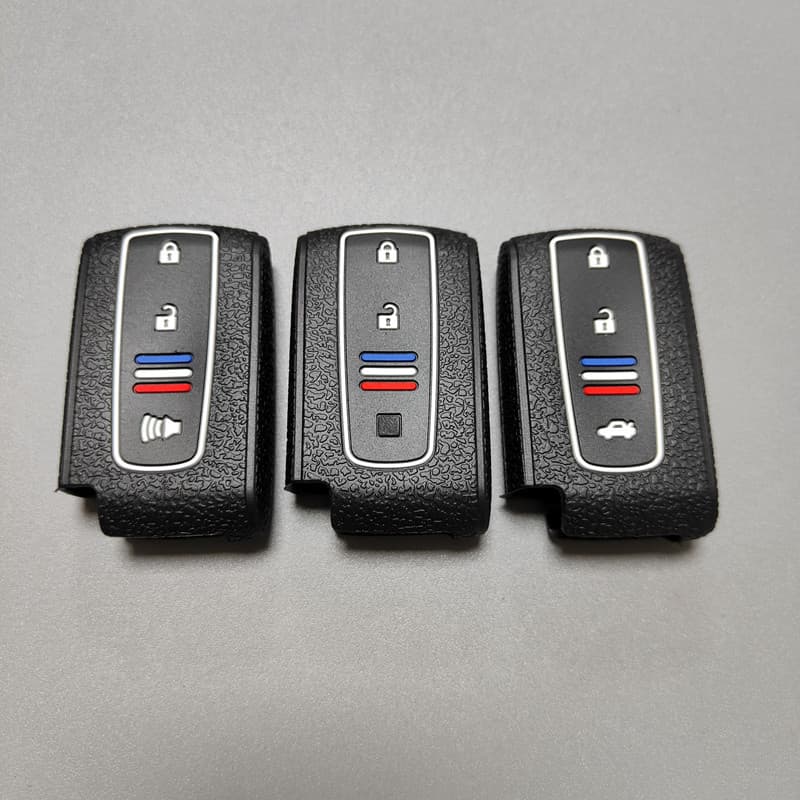 Adequado para Toyota coroa antiga prius prius controle remoto capa protetora Silicone caso chave contraste cor couro grã