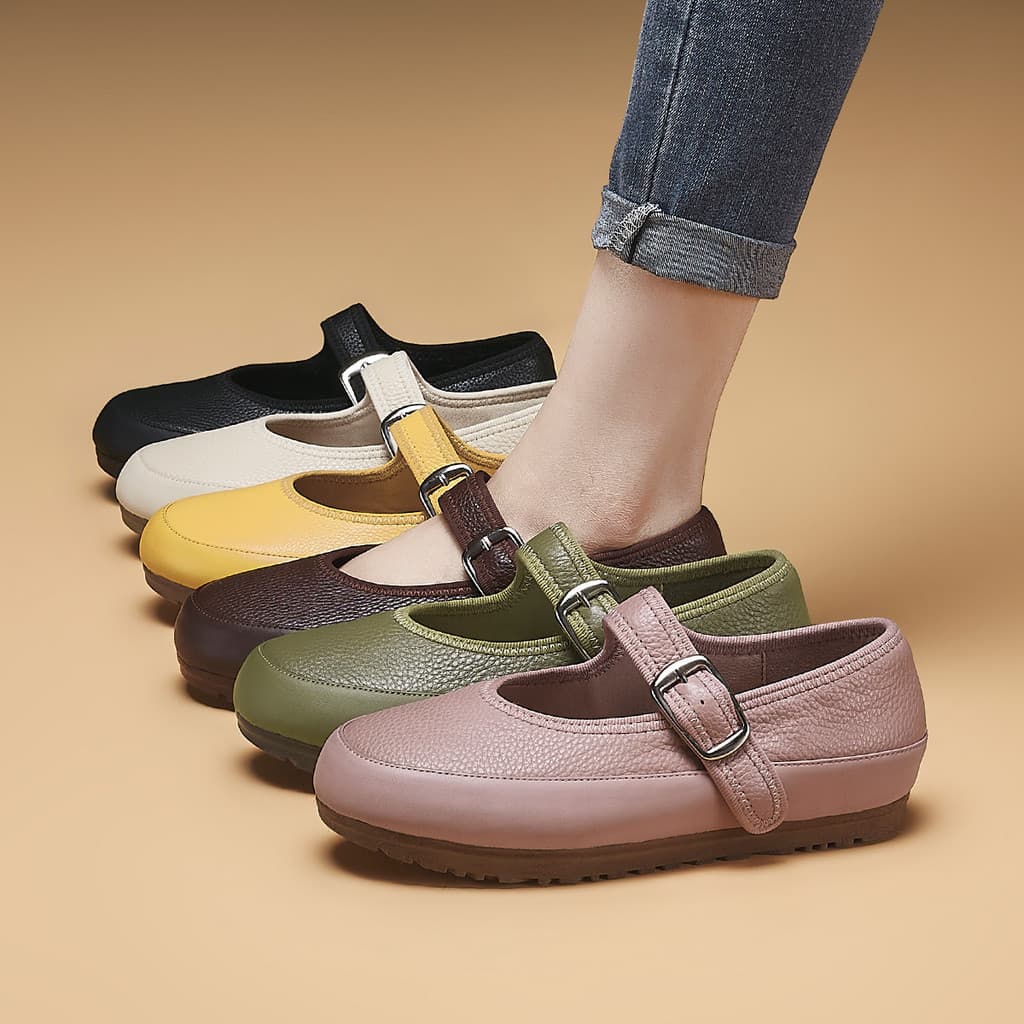 Retro de sola grossa feio bonito Mary Jane feminino primavera novo estilo fivela confortável All-Match único sapatos lev
