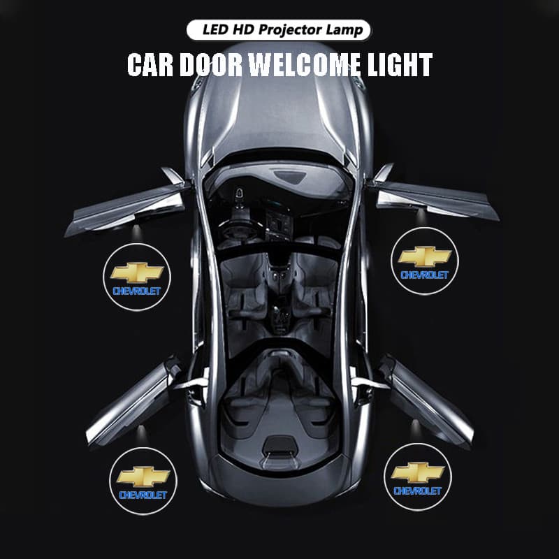 Porta Do Carro Sem Fio Luz De Boas-Vindas LED HD Projetor Lâmpada Decoração Para Chevrolet Trax Camaro Aveo Cruze Sonic