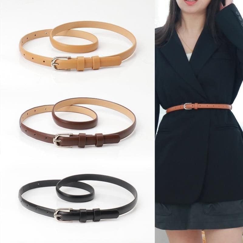 Novo terno cinto feminino simples pino fivela cinto All-Match Casual terno calças decoração ins estilo vestido cinto