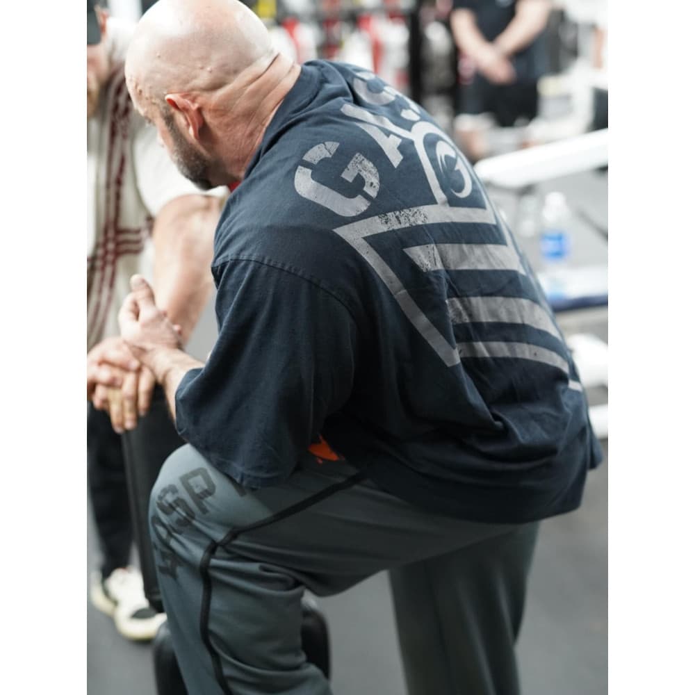 Gasp gasp Fitness musculação verão treinamento muscular correndo basquete solto Slub tamanho europeu camiseta de manga c