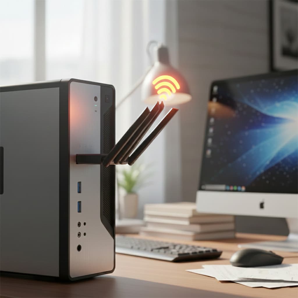 Mini Adaptador WiFi Dongle USB3.0 1300Mbps Dual Band 2.4GHz/5GHz PC Notebook Sem Fio 2 Antenas ANJGG BRASIL