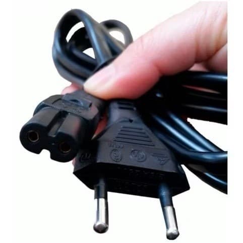 Cabo de Força Bipolar 2 Pinos 5.4mm 1.5m Preto - Alta Qualidade e Segurança