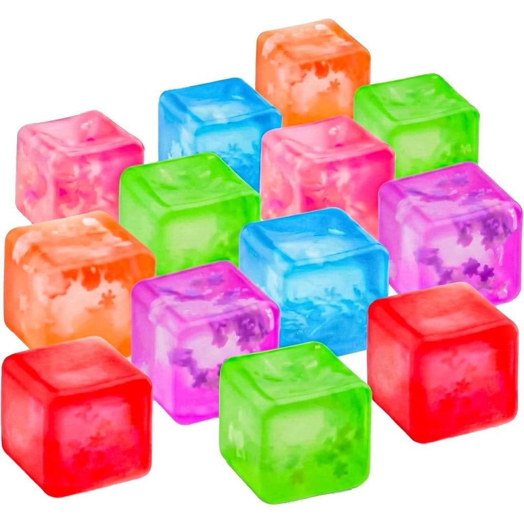 KatchOn, Cubo Squishy Brilhante Multicolorido - Pacote com 12 |   Cubo Agradável para Alívio do Estresse e da Ansiedade