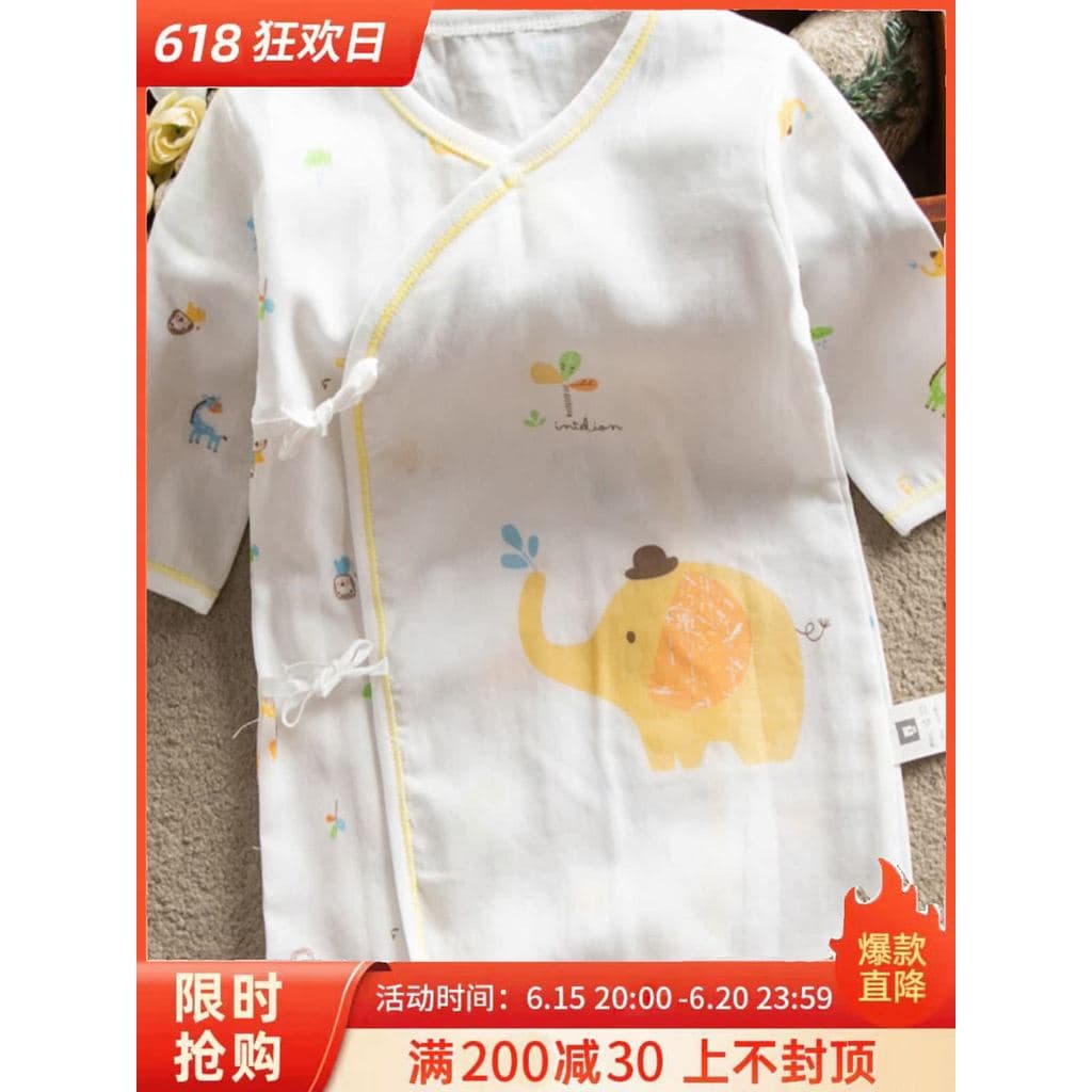 Verão bebê pijamas 3-12 meses masculino feminino bebê puro algodão gaze camisola recém-nascido atado monge roupas camiso