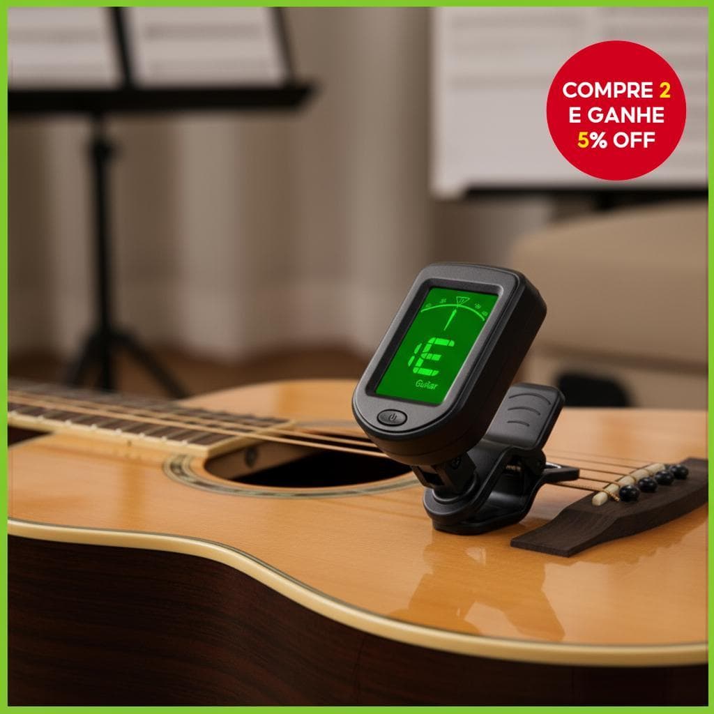 Miwayer Afinador Digital Cromático com Presilha para Violão LCD Mini Afinador para Violão, Ukulele e Violino