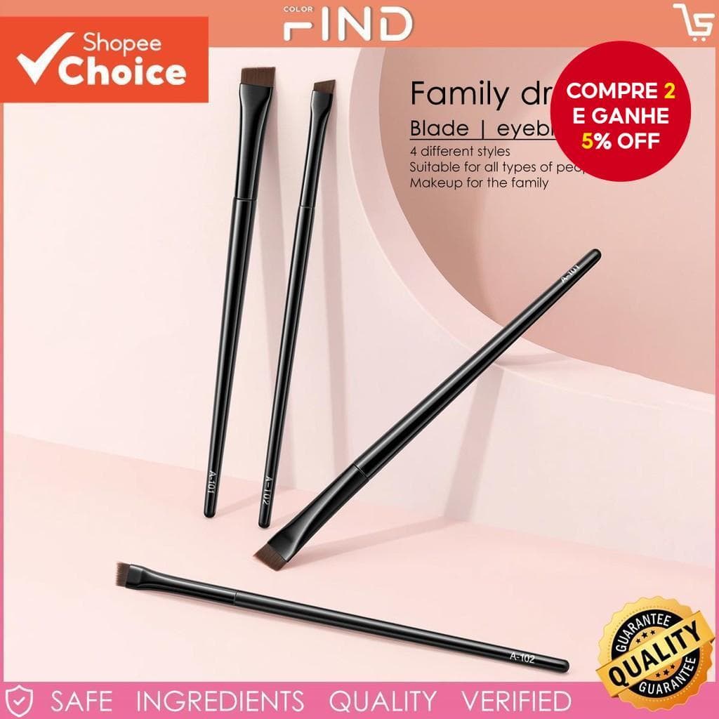 Conjunto De Pincéis De Sobrancelha Findcolor De 4 Peças Pode Ser Usado Para Cílios , Sobrancelhas E Maquiagem Os Olhos