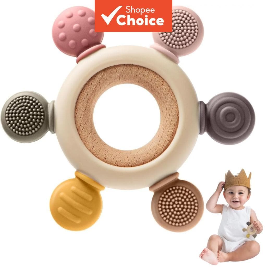Bebê Macio Silicone Mordedor Mascar Brinquedos Bebês Mordida Brinquedo Mastigar Seguro Produto Comestível