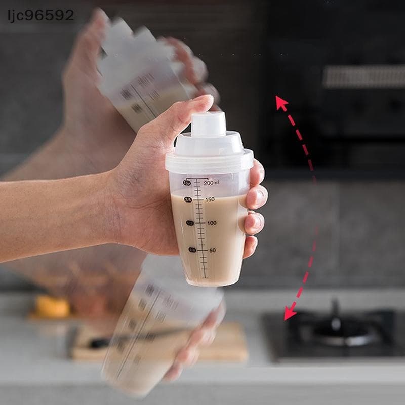 [ljc] 200ML Coqueteleira Leite Chá Cocktail Mixer Shaker Cup Com Escala Para Bar Bartender Prático Barware [BR]