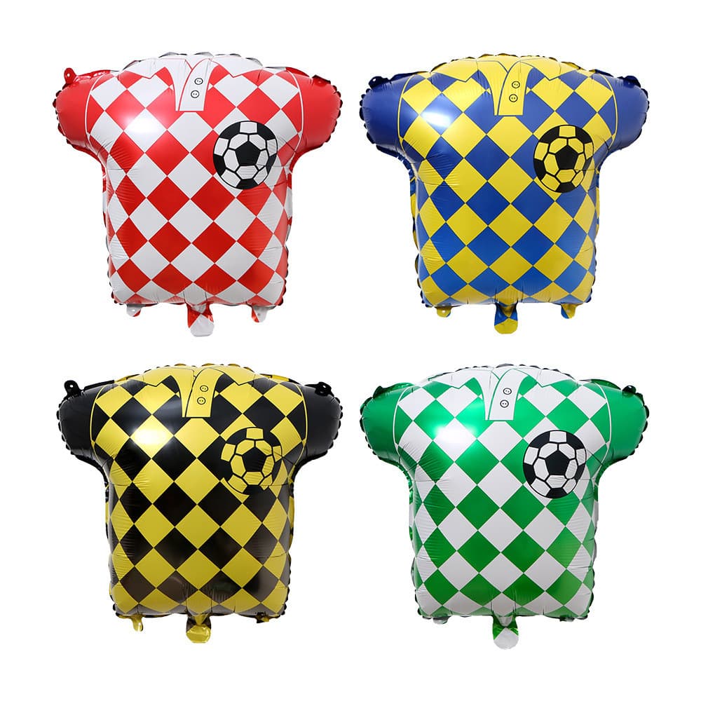 Nova camisa da copa do mundo filme de alumínio balão jogos copo de futebol fã arranjo camisa balão de folha de alumínio
