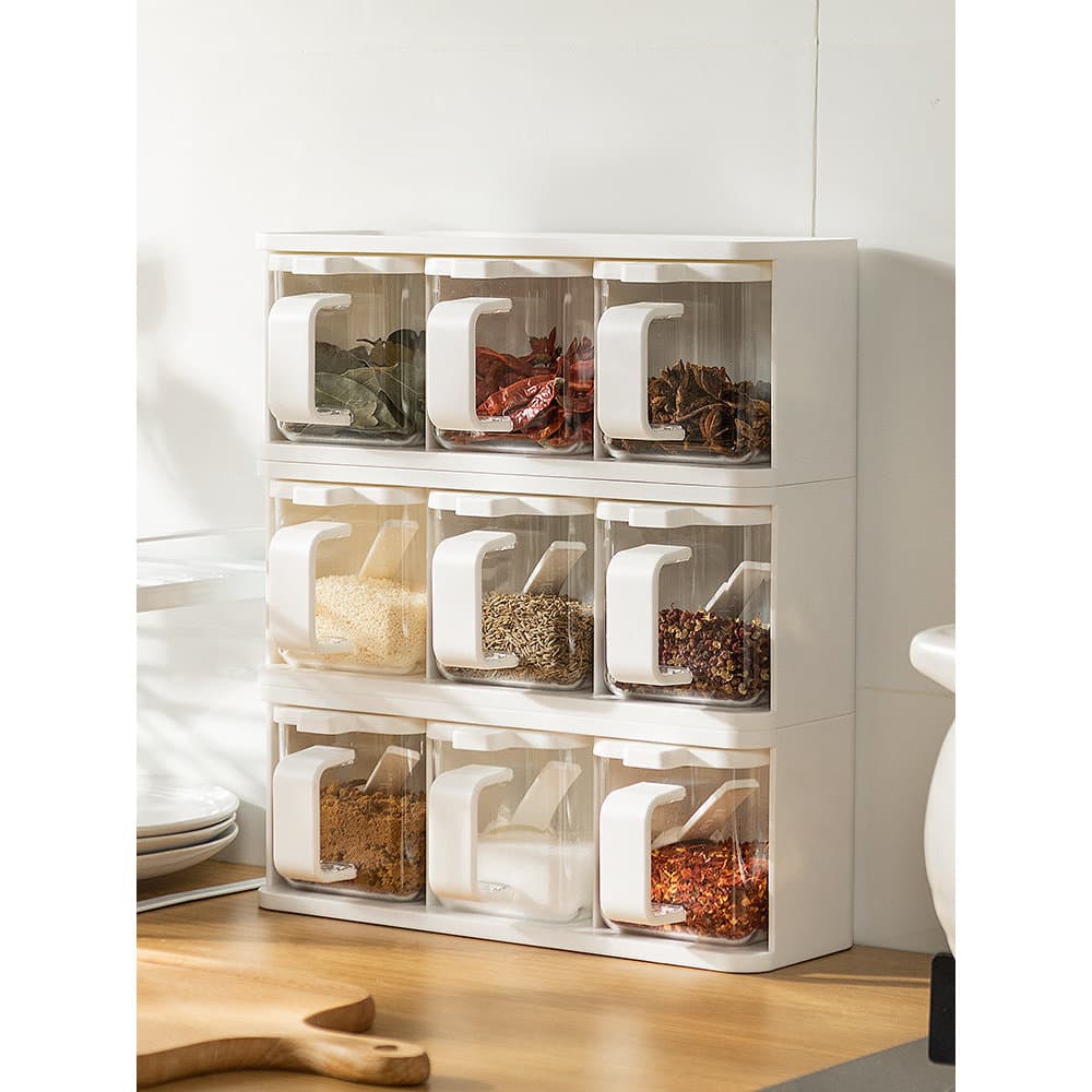 Estilo japonês caixa de tempero tempero MSG tempero jar tempero jar combinação doméstica saleiro tempero garrafa tempero