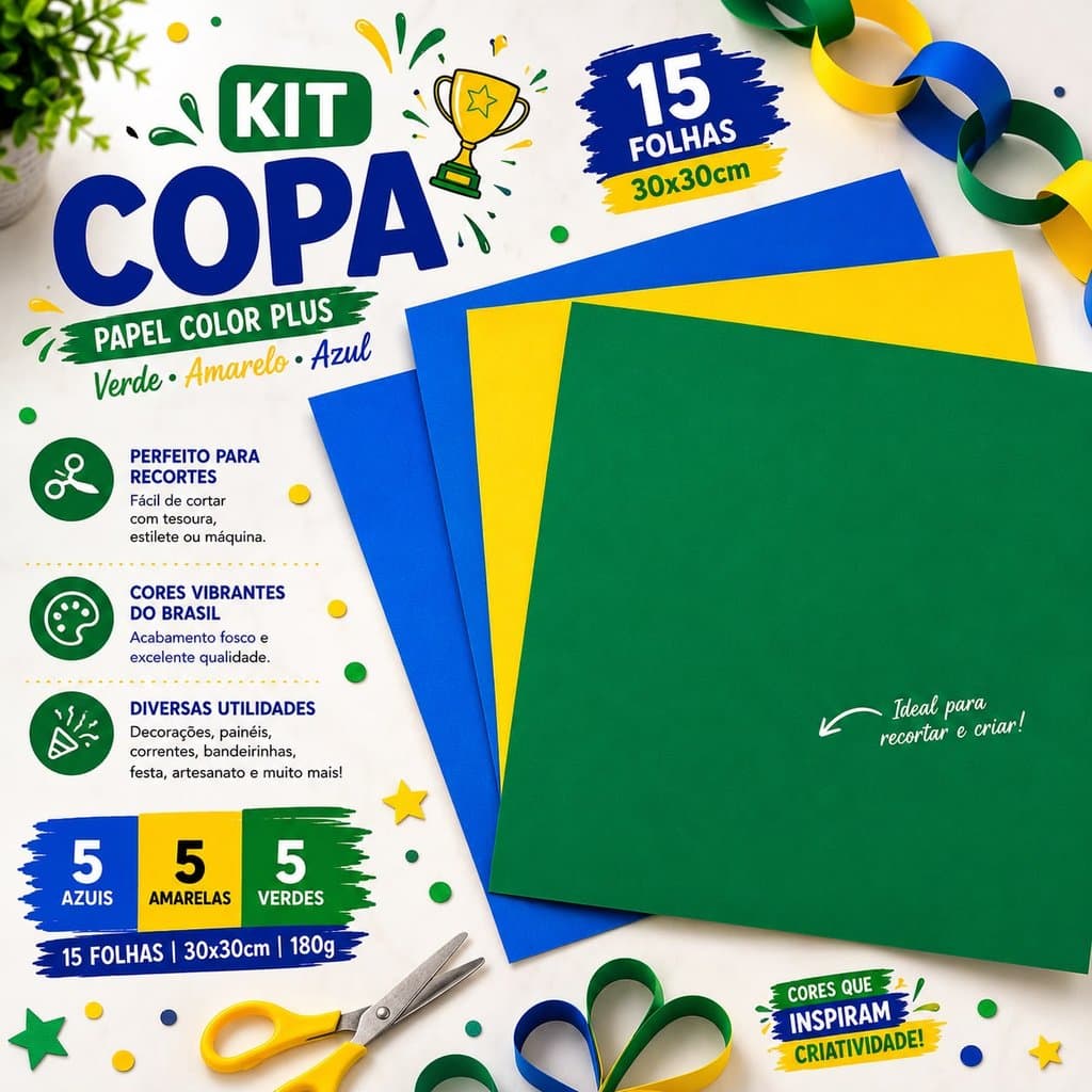 KIT COPA - 15 FOLHAS 30X30