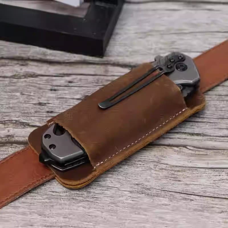 Amazon Cross-Border EDC bainha cintura-pendurado ferramenta tática faca caso pronto estoque couro cintura-pendurado faca