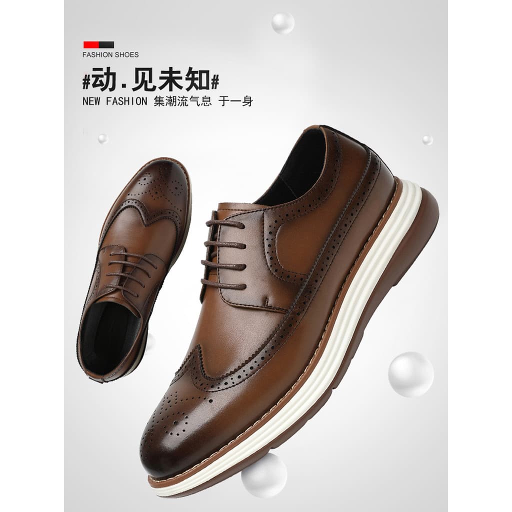 Bloco sapatos de couro masculino Retro cor combinando negócios Formal Wear sapatos masculinos casuais estilo britânico s