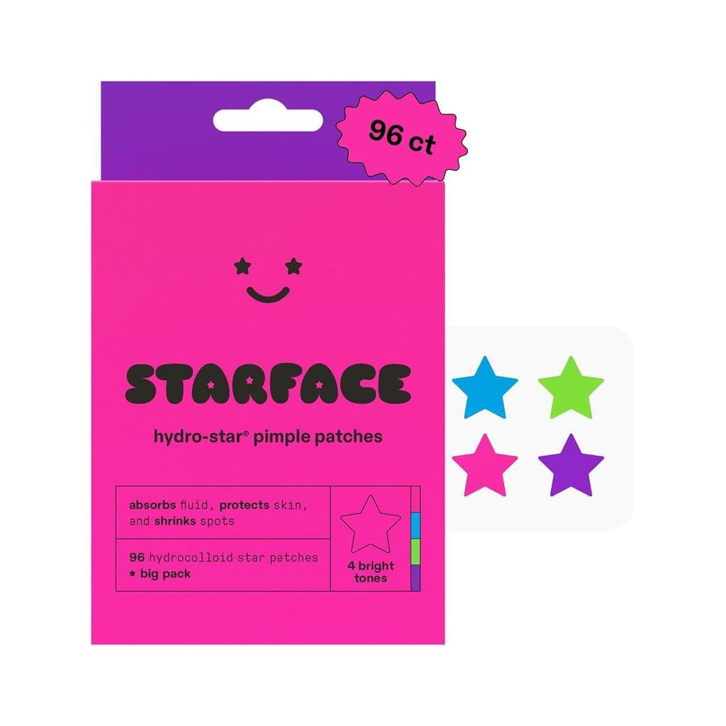 StarfaceHydro-StarPartyPack Adesivo para Remoção de Acne, Pacote Grande, Hidrogel, Experimentos Clínicos Reduzem a Acne