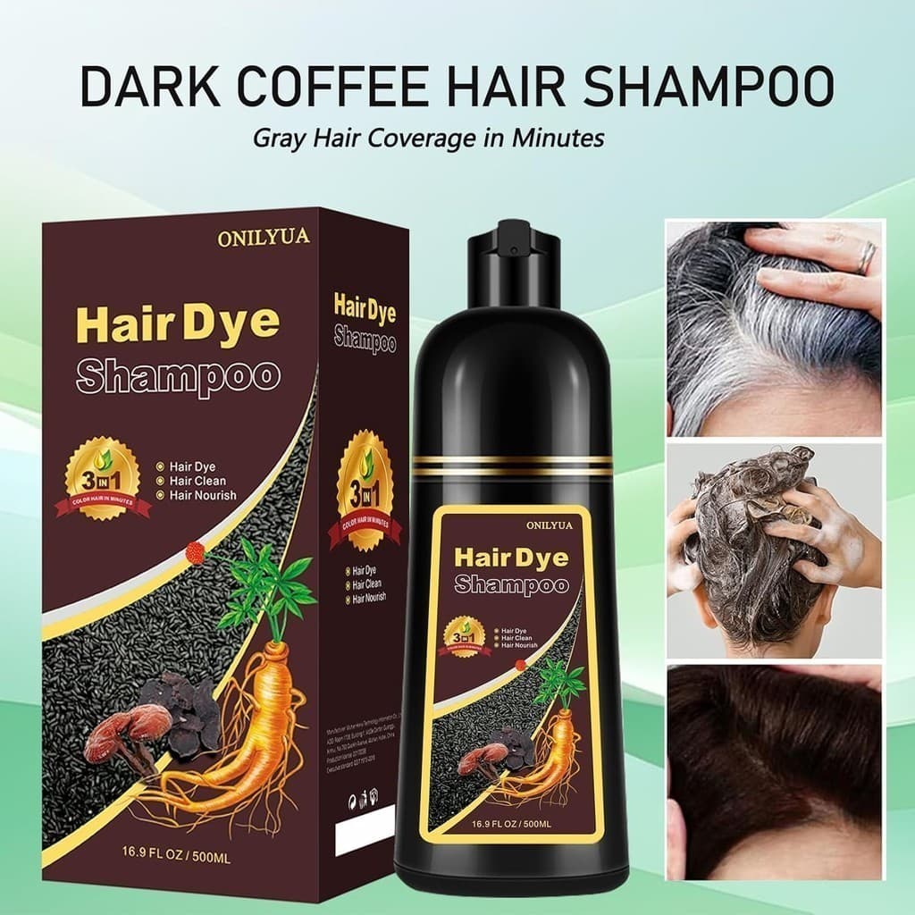 Este shampoo É Adequado Para Cabelos Grisalhos Escuros E Pretos , Todos Os Tons De Tinturas Marrons Pretas De Longa Dura