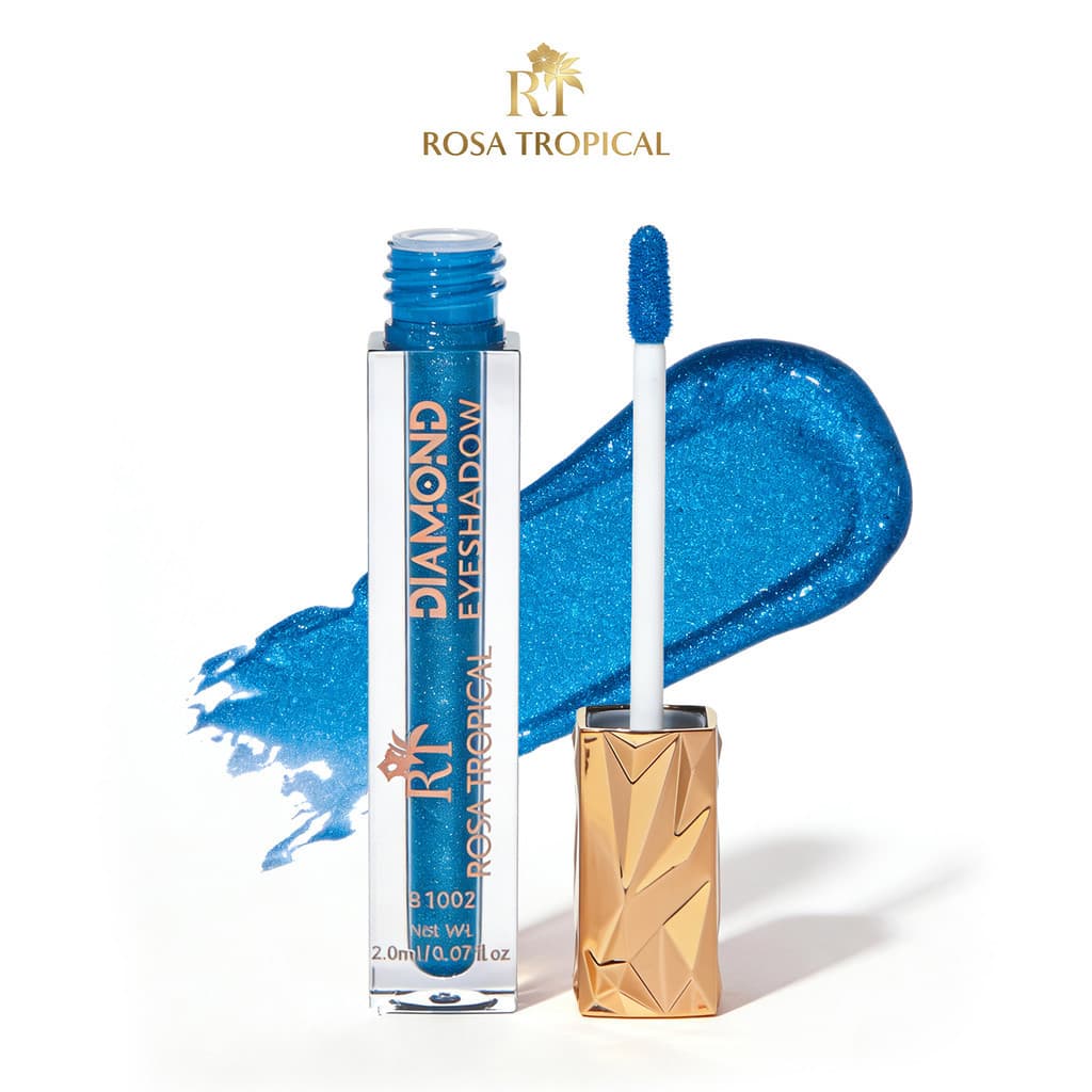 Sombra Líquida Holográfica Brilho Intenso Longa Duração ROSA TROPICAL Diamond Eyeshadow