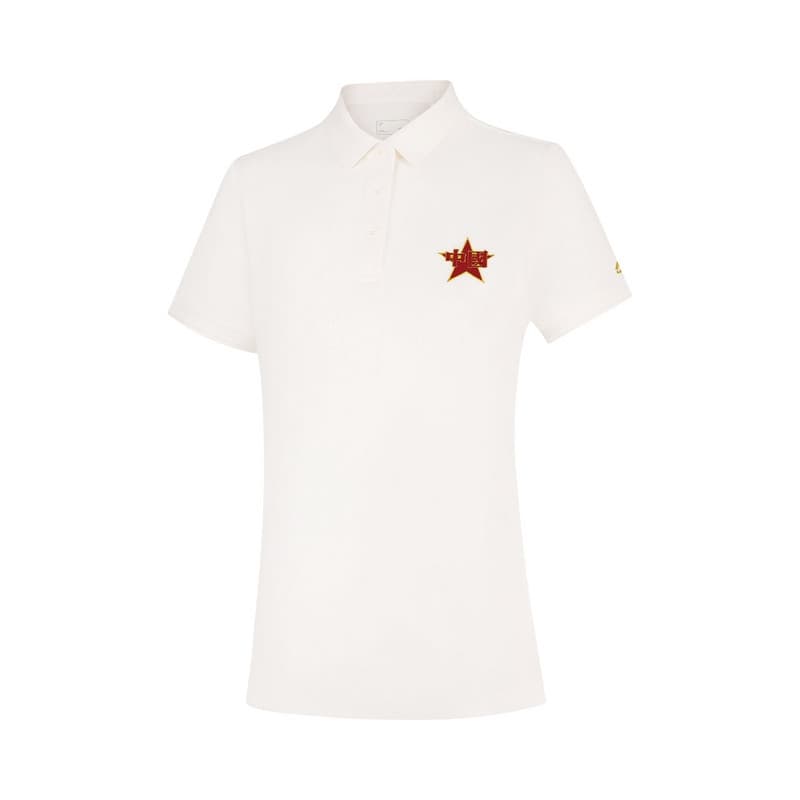 Li Ning manga curta POLO feminino 2024 inverno novo estilo grupo compra série umidade Wicking respirável camiseta APLU95
