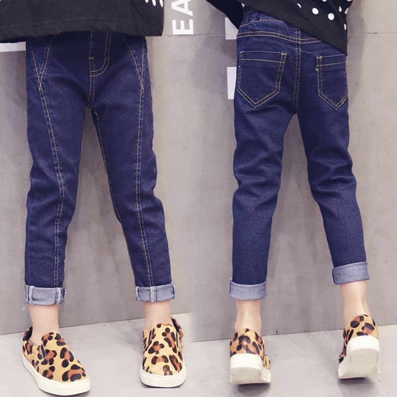 Meninas meninas Jeans 2025 novo estilo primavera outono 6 crianças 3 estilo ocidental 5 anos de idade meninas 4 Bottomin