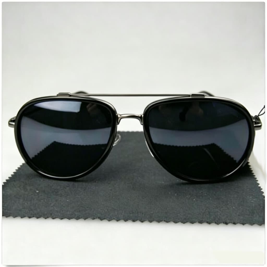 Óculos de Sol Masculinos Estilo Novo Retro Grande Armação Metálica Oval Polarizados Proteção UV400 Ultravioleta