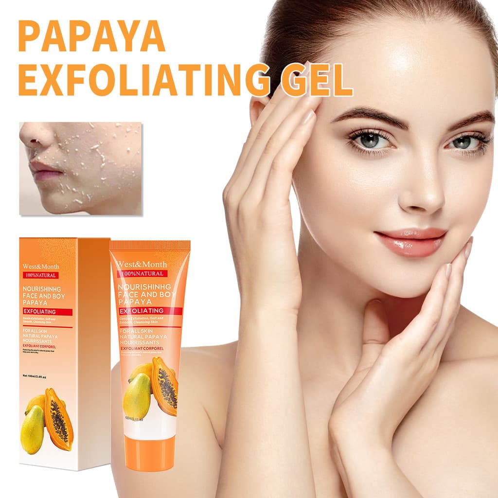 West & Month Papaya Cleansing Keratin Gel Hidratante Pele Suavemente Limpeza Queratina Gel Iluminador