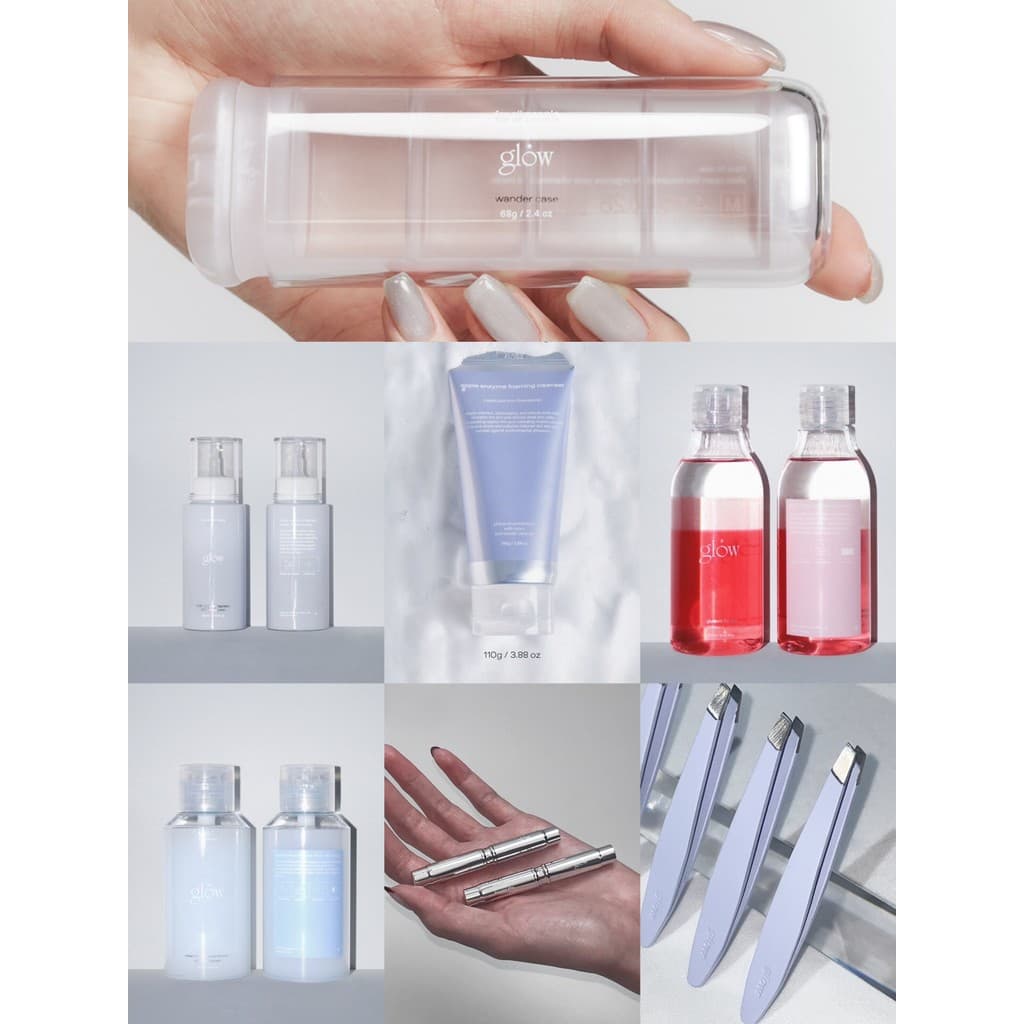 Coreia coreia brilho limpador Facial Toner limpador caixa de armazenamento pinças sombra escova Acne remendo
