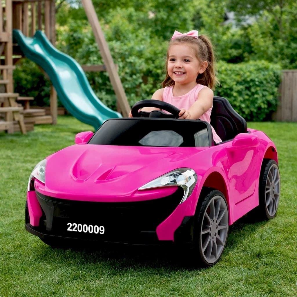 Carro Elétrico Infantil 6V Rosa Estilo McLaren Bateria Recarregável