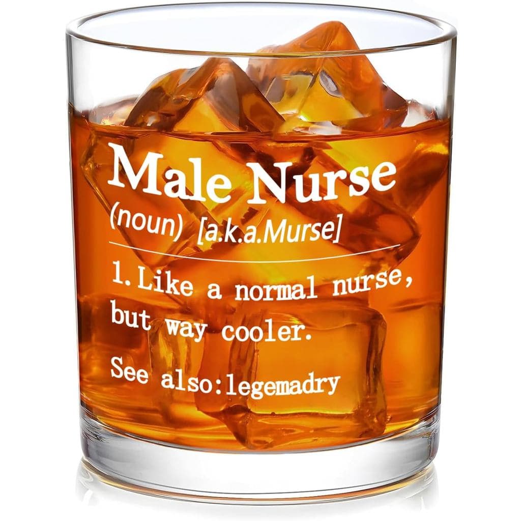 Presentes para Enfermeiros Masculinos, Copo de Whisky "Como um Enfermeiro Normal, Mas Muito Mais Estiloso", Presentes pa