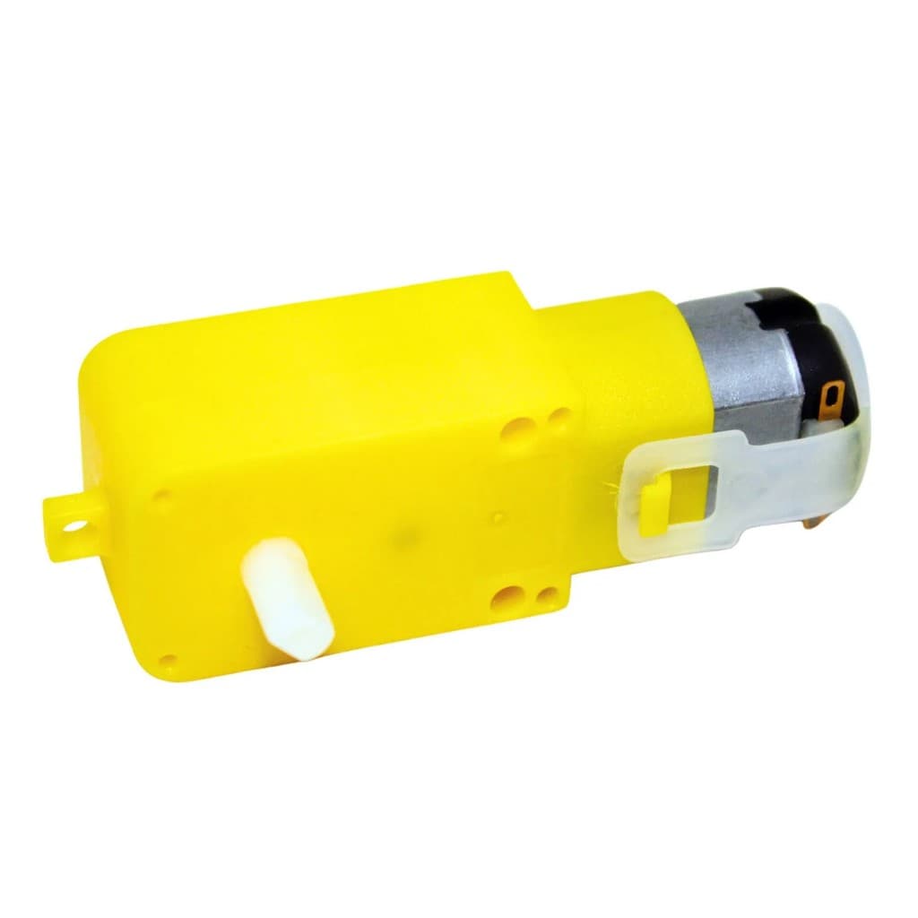 Motor TT com Caixa de Redução 1:48 – Eixo Duplo – 3-6V – Para Robôs e Projetos com Arduino