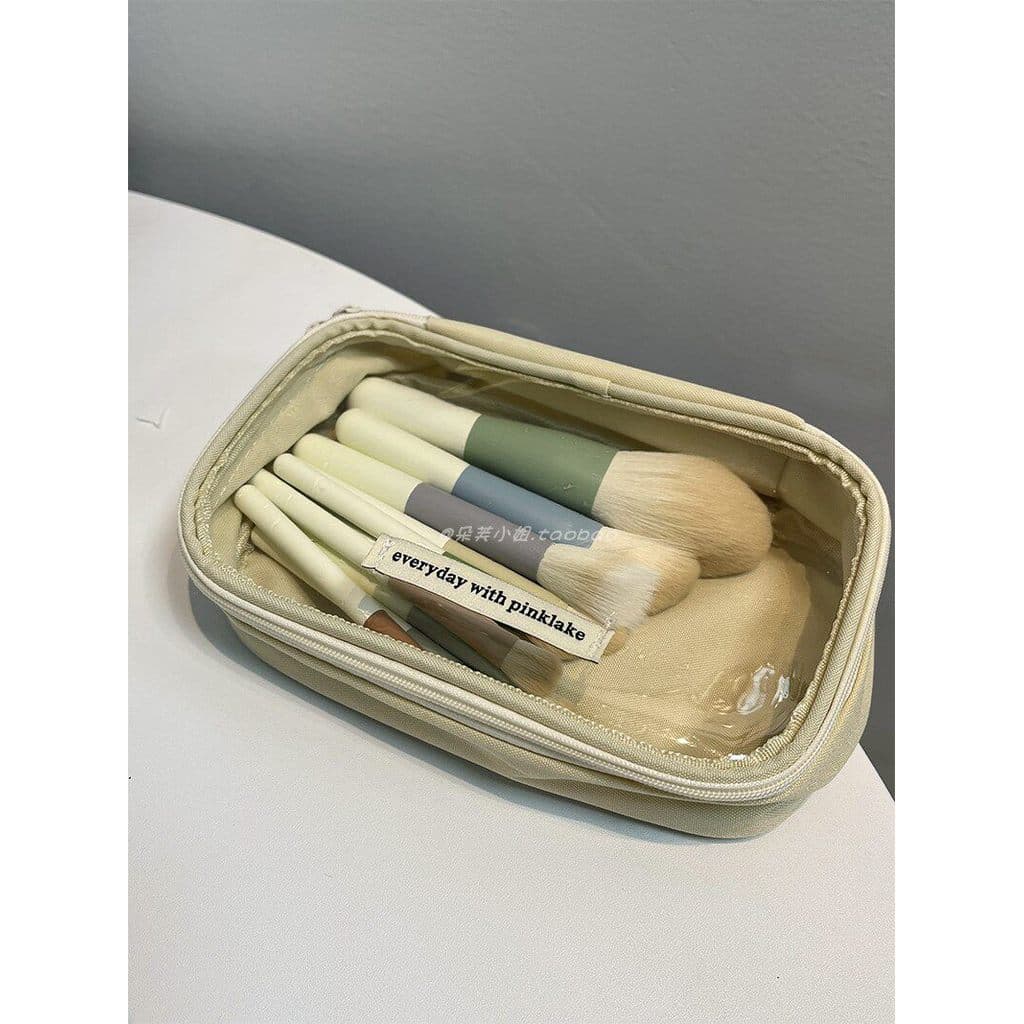 10 pincéis de maquiagem Morandi conjunto portátil escova de armazenamento conjunto completo sombra mini viagem saco arma
