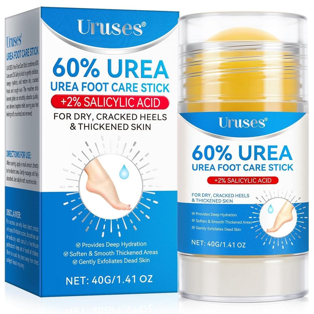 Creme de Ureia Uruses 60% com Ácido Salicílico 2%, Bastão Hidratante para os Pés, Creme para Remover Calosidades, Hidrat