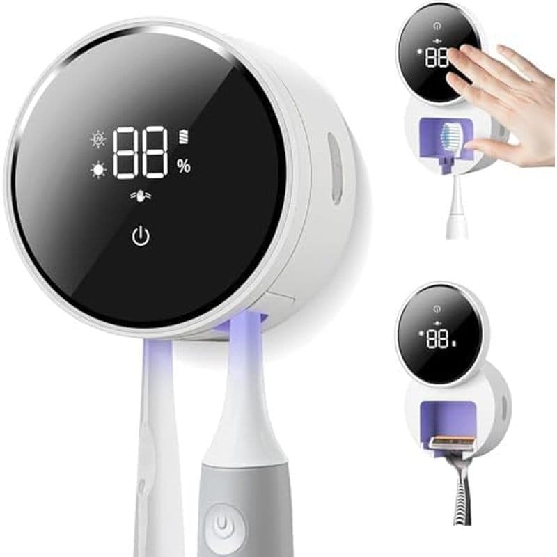 Suporte Para Escova De Dentes Atualizado & amp ; Limpador De Montado Na Parede , Elétrica , Tela LED , De Navalha Banhei