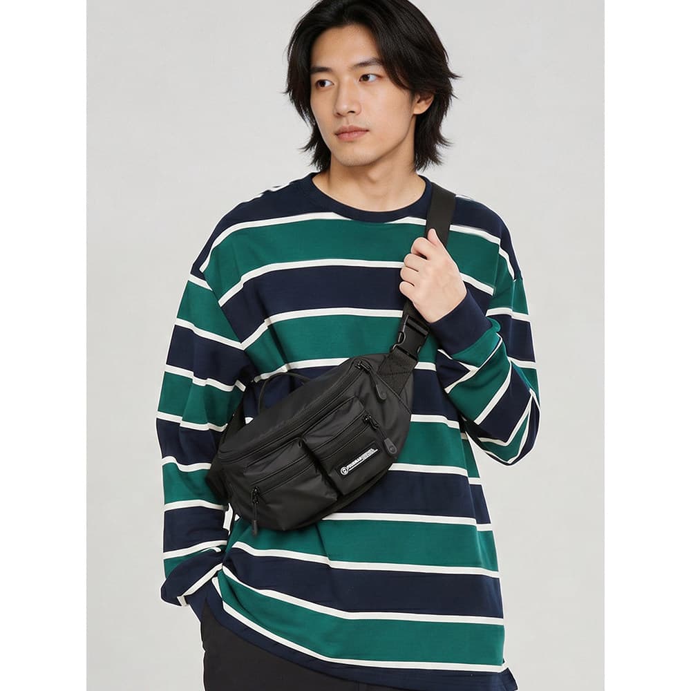 Bolsa de peito Casual masculina leve bolsa mensageiro Commuter viagem ciclismo esportes meninos bolsa de ombro mochila 2