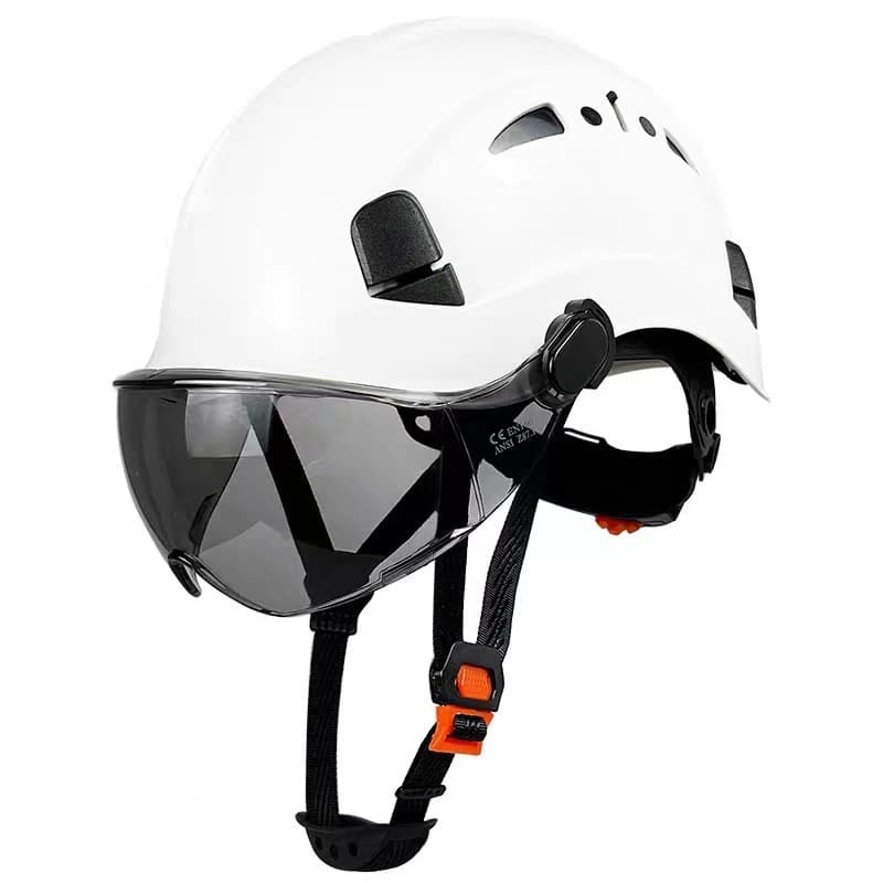 Capacete de segurança anti-esmagamento ABS masculino respirável anti-colisão capacete de resgate de alta altitude óculos
