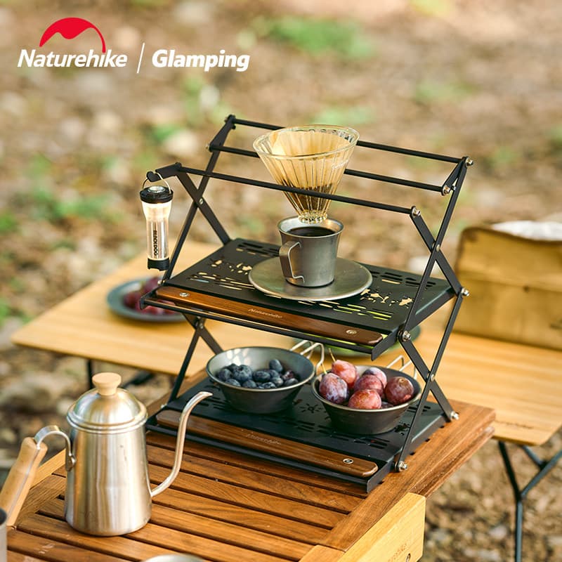 Naturehike Naturehike prateleira de mesa portátil acampamento ao ar livre dobrável Rack armazenamento piquenique churras