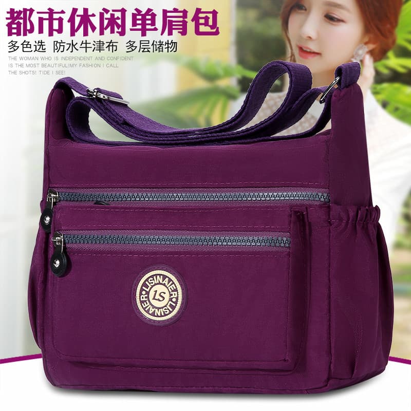 Bolsa de ombro leve impressa à prova d'água Casual bolsa de pano de grande capacidade bolsa mensageiro bolsa feminina bo