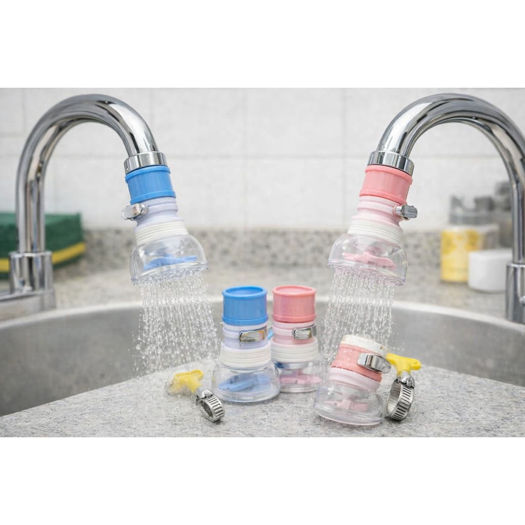 KIT COM 10  Bico Chuveirinho Arejador para Torneira - Plástico - com Rotação 360° - Indicado Para Pias, Lavabos, Lavande