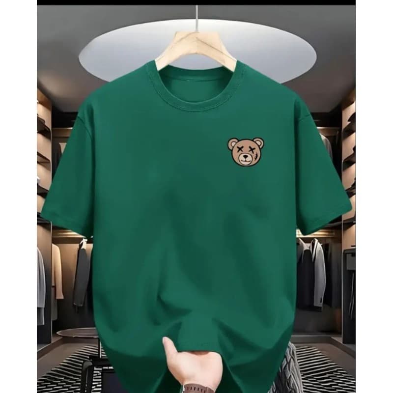 Camisa Camiseta Masculina Rosto Urso Lançamento Premium Em Várias Cores Alto Estilo 100% Algodão