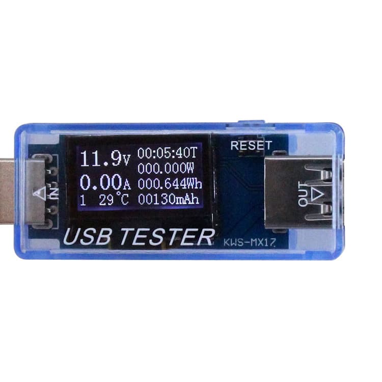 Voltímetro de corrente USB mtk Qualcomm QC3.0 crisântemo fábrica 5A instrumento de teste de cabeça de carregamento rápid