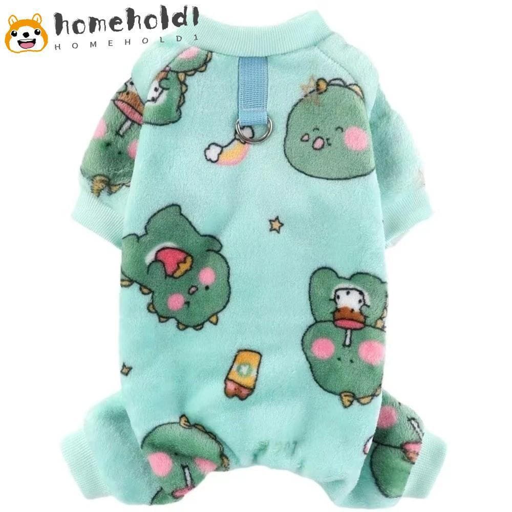Macacão Para Cachorro HOMEUVOE , Roupas Cães De Estimação De Lã Quente De Inverno , Urso Dinossauros XS-4XL Pijama Casac