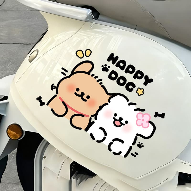 Linha filhote de cachorro adesivo de carro elétrico bonito pequeno padrão decoração Yadi Emma No. 9 Protetor solar à pro